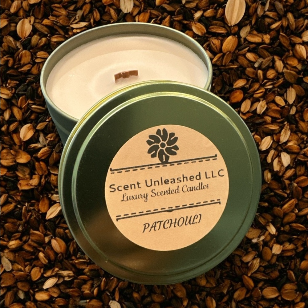 PATCHOULI, SCENT UNLEASHED LLC LUXURY HAND POURED SCENTED CANDLES